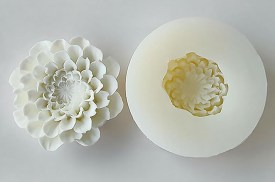 Molde silicona flor dalia grande 